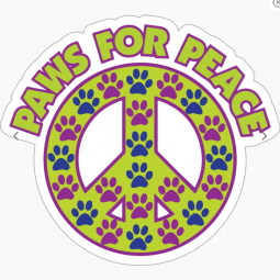 Paws for Peace 3" Sticker